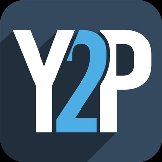 A Blue And White Logo For Y 2 P