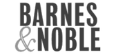 A black and white image of the name barnes & noble.