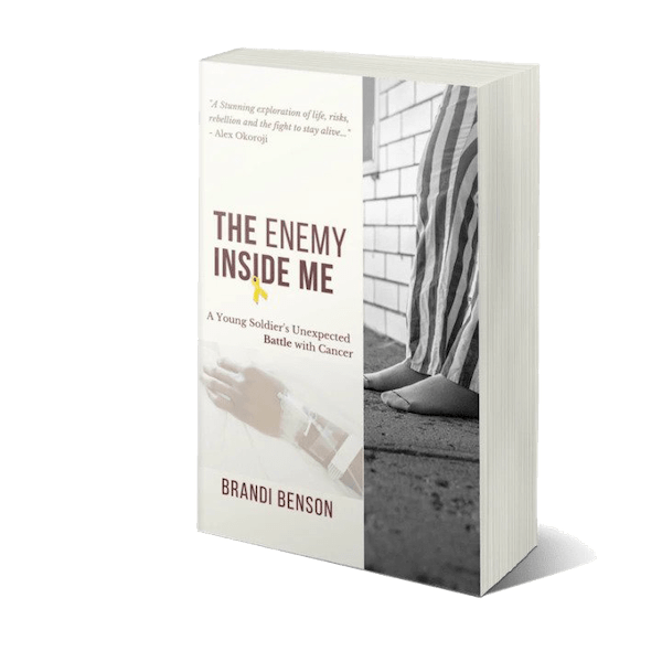 A book cover with the title of the enemy inside me.